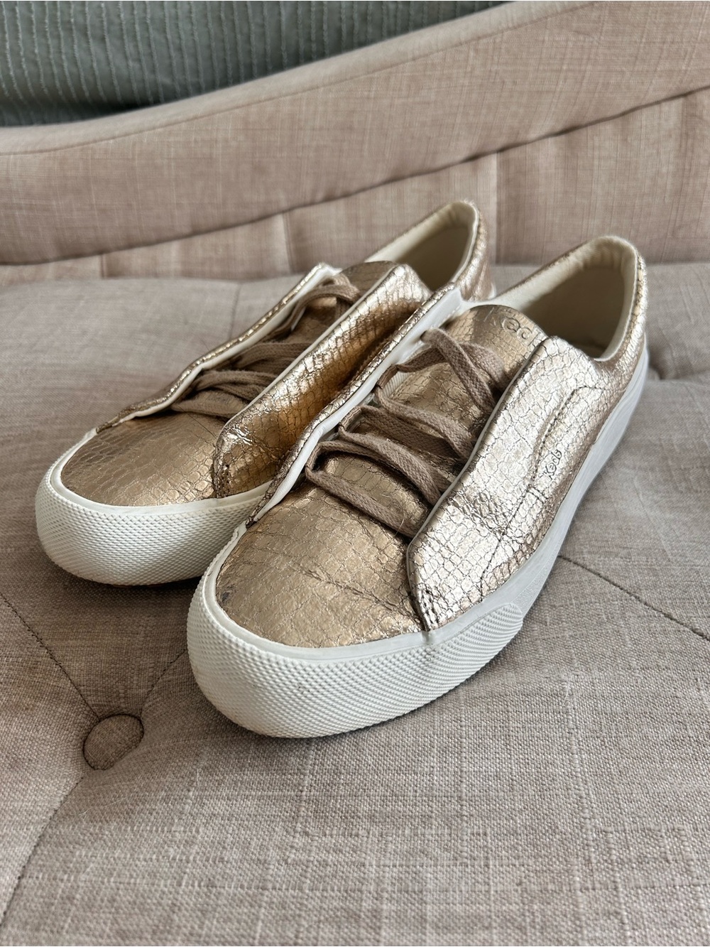 Keds Metallic Gold Low-Top Sneakers - Women